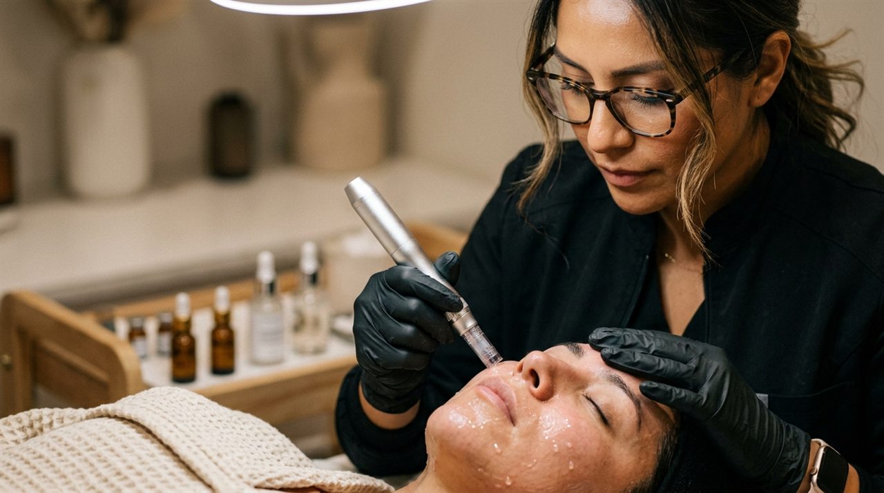 Evaluación dermo-cosmiátrica y micropunción con Nanopen en Facial 14 Surco